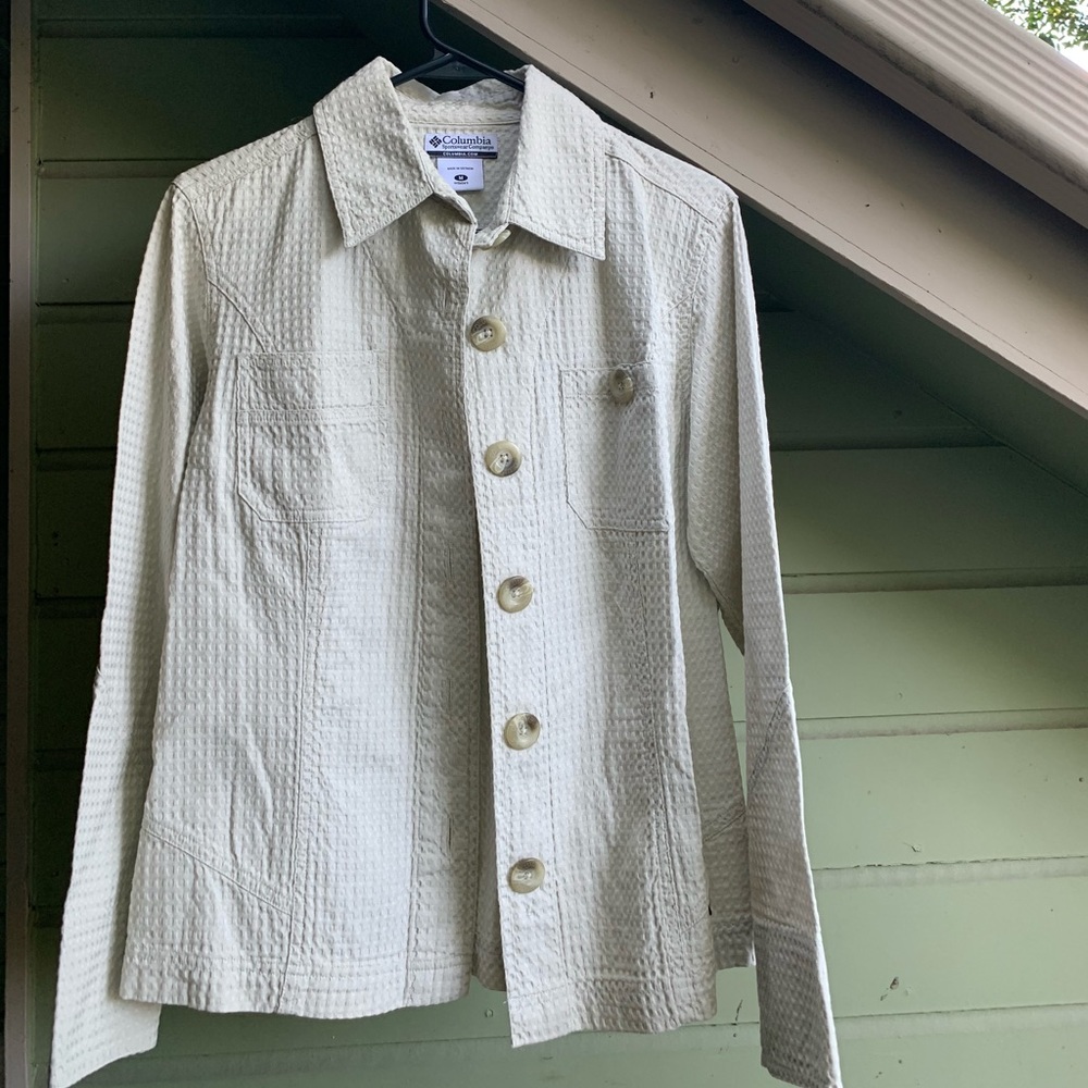 Columbia lightweight cream/white jacket